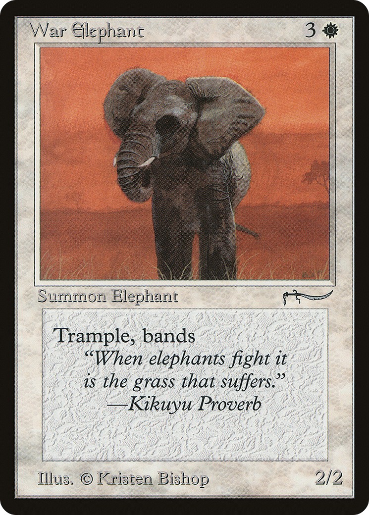 1993 Magic: The Gathering Arabian Nights War Elephant #11† trading card