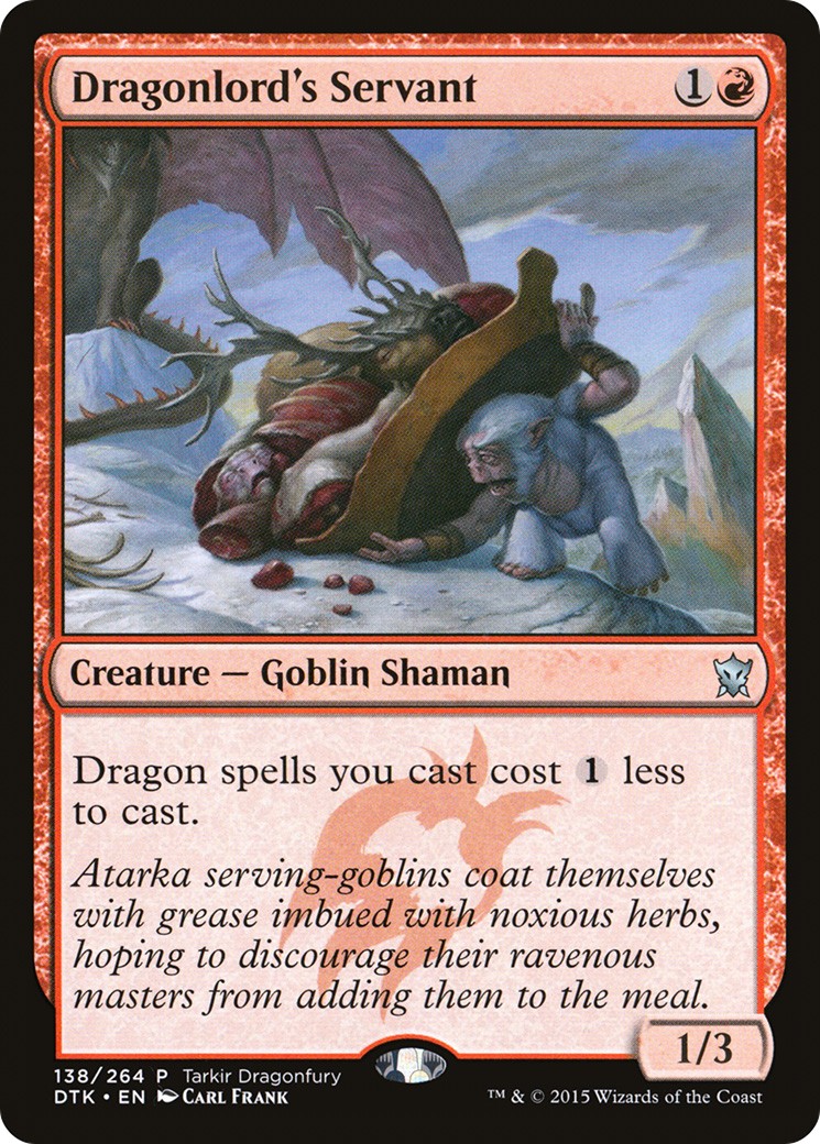 2015 Magic: The Gathering Tarkir Dragonfury Dragonlord's Servant #138 trading card