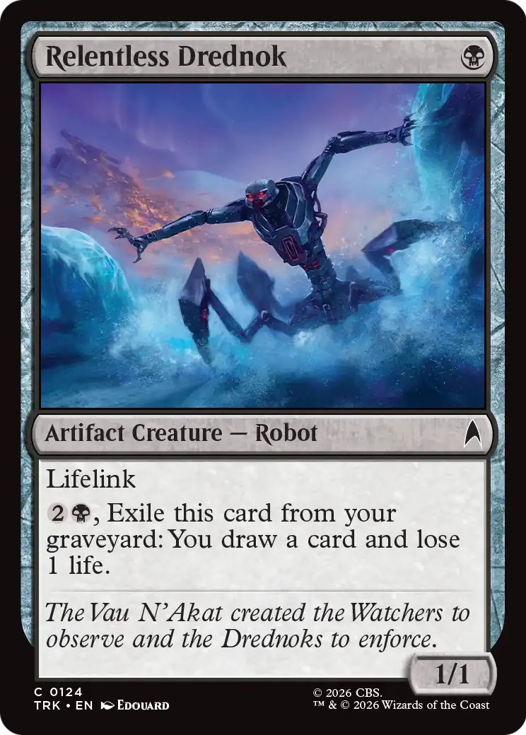 2026 Magic: The Gathering Star Trek Relentless Drednok #124 trading card