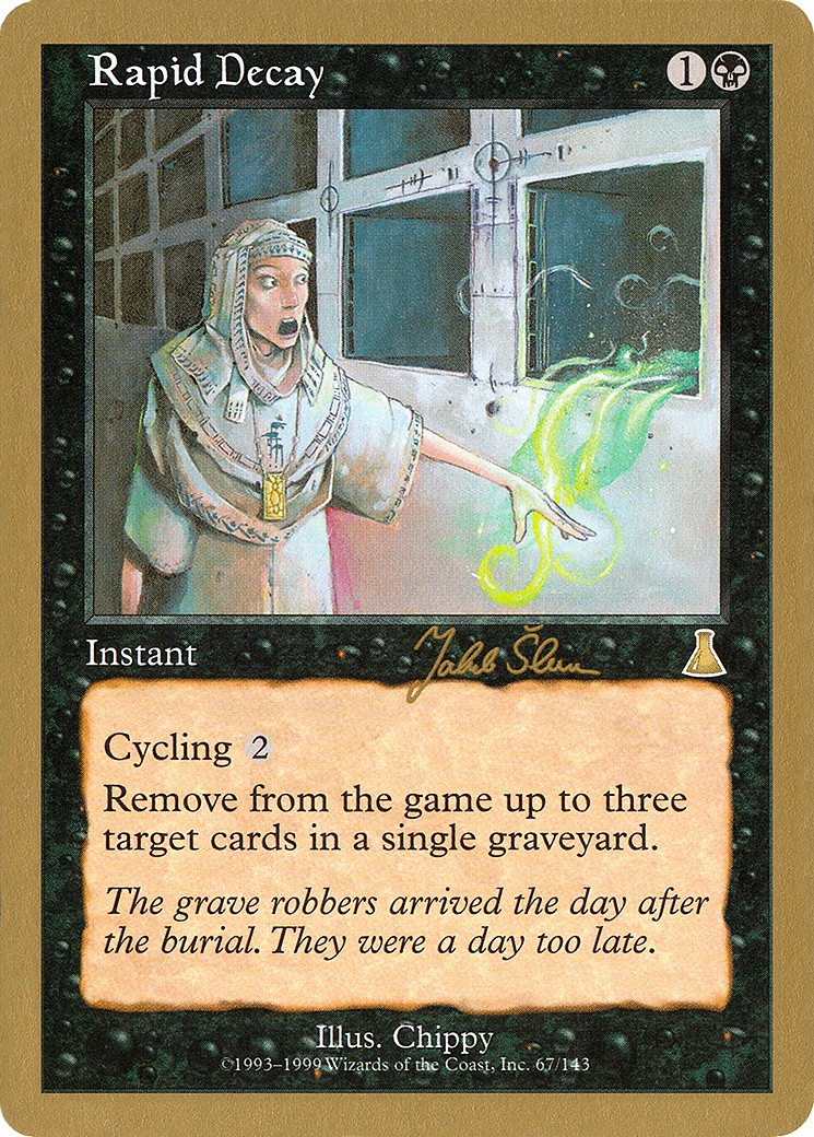 1999 Magic: The Gathering World Championship Decks 1999 Magic: The Gathering World Championship Decks #js67 trading card