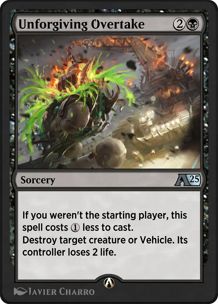 2025 Magic: The Gathering Alchemy: Aetherdrift Unforgiving Overtake #11 trading card