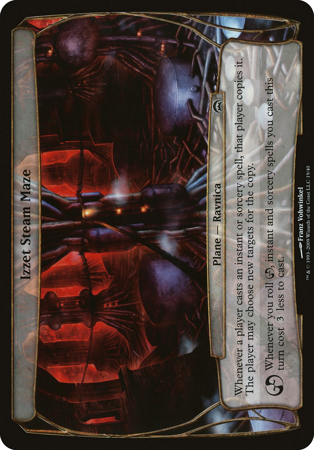 2009 Magic: The Gathering Planechase Planes Izzet Steam Maze #19 trading card
