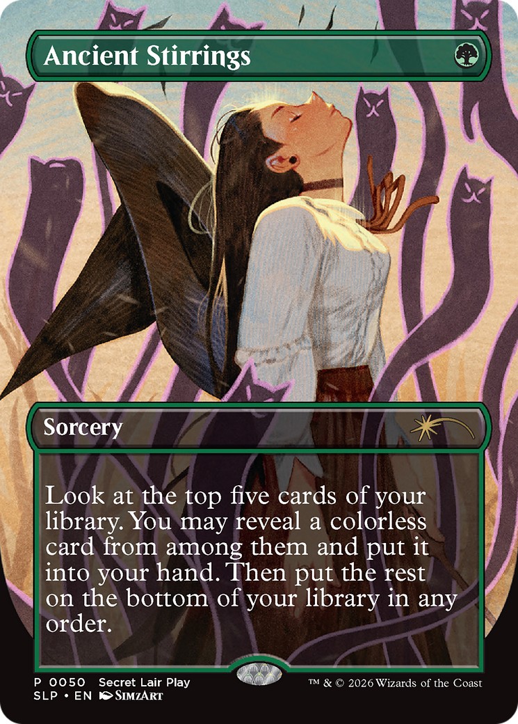 2026 Magic: The Gathering Secret Lair Promo Ancient Stirrings #50 trading card