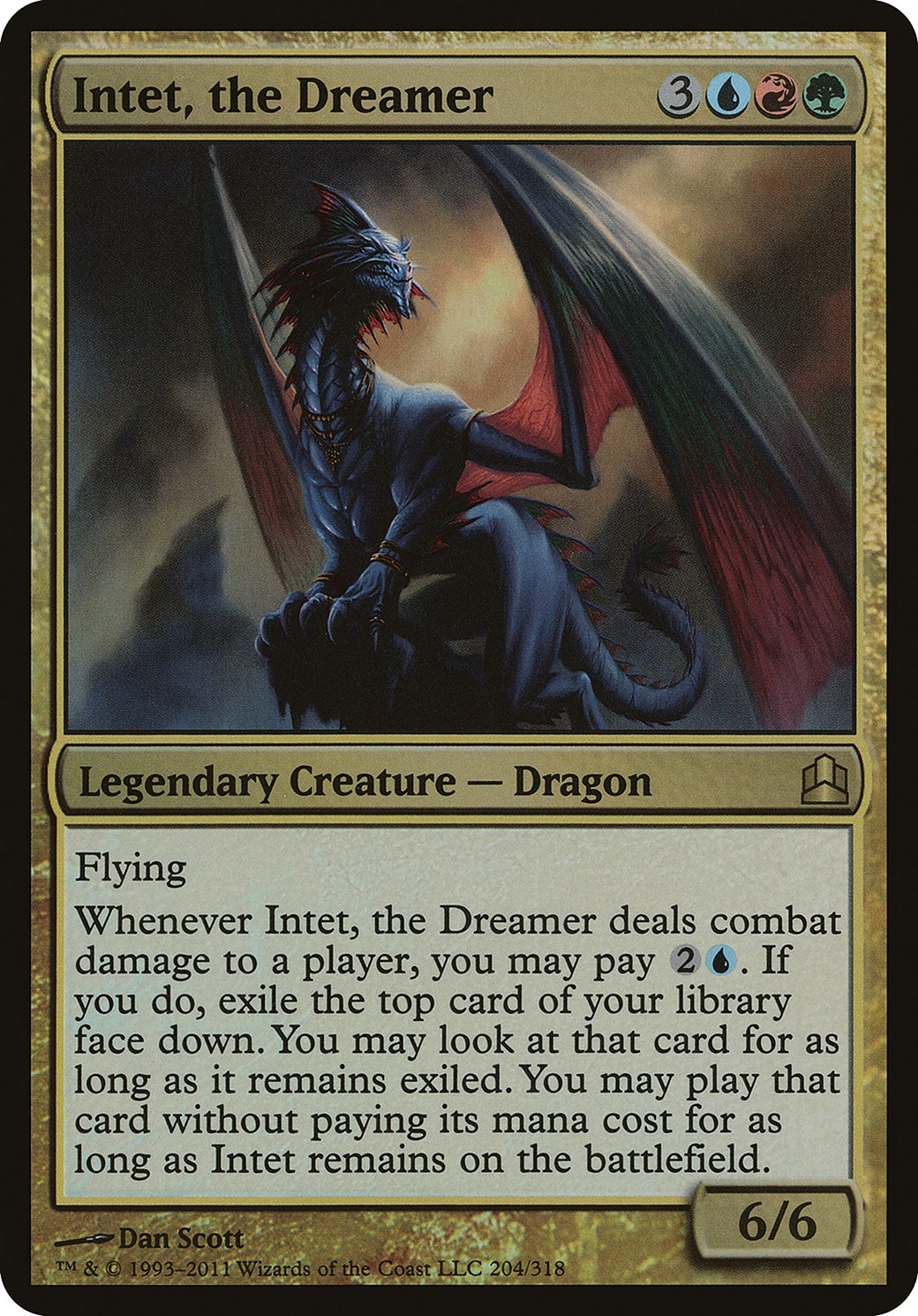 2011 Magic: The Gathering Commander 2011 Oversized Intet, the Dreamer #204 trading card