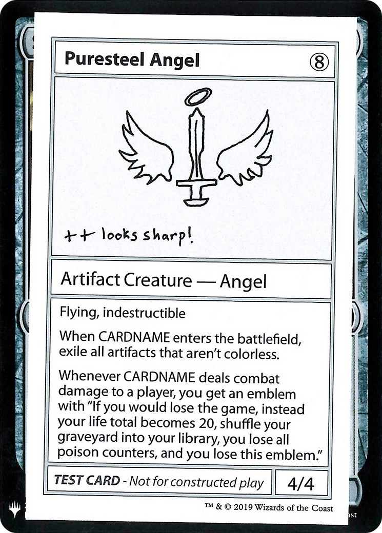 2019 Magic: The Gathering Mystery Booster Playtest Cards 2019 Puresteel Angel #109 trading card
