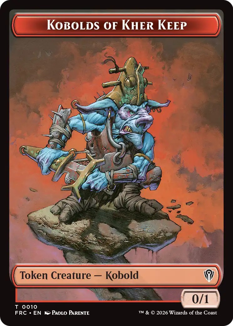2026 Magic: The Gathering Reality Fracture Commander Tokens Kobolds of Kher Keep #10 trading card