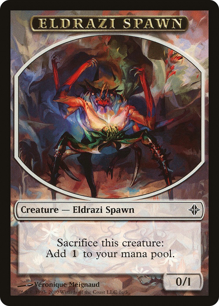 2010 Magic: The Gathering Rise of the Eldrazi Tokens Eldrazi Spawn #1c trading card