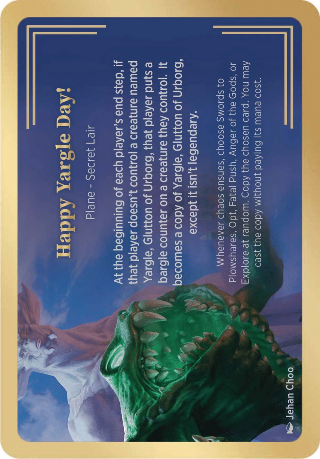 2025 Magic: The Gathering Secret Lair Showcase Planes Happy Yargle Day! #4 trading card