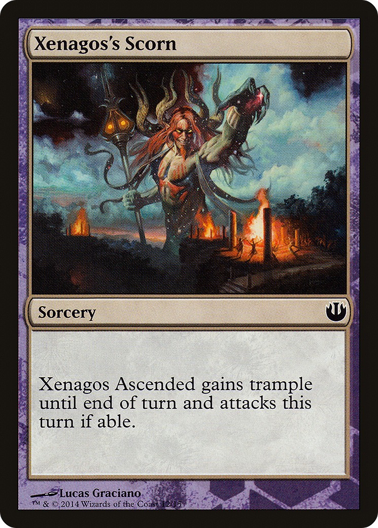 2014 Magic: The Gathering Defeat a God Xenagos's Scorn #12 trading card
