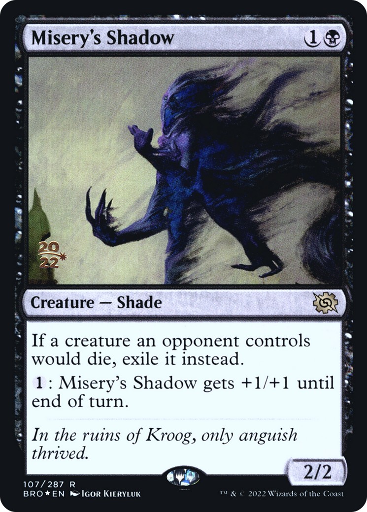 2022 Magic: The Gathering The Brothers' War Promos Misery's Shadow #107s trading card