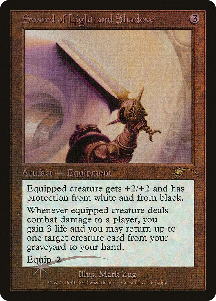 2012 Magic: The Gathering Judge Gift Cards Sword of Light and Shadow #7 trading card