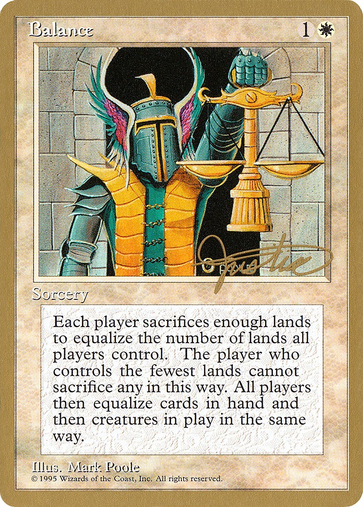 Balance (Rare · Normal) · 1996 · Pro Tour Collector Set