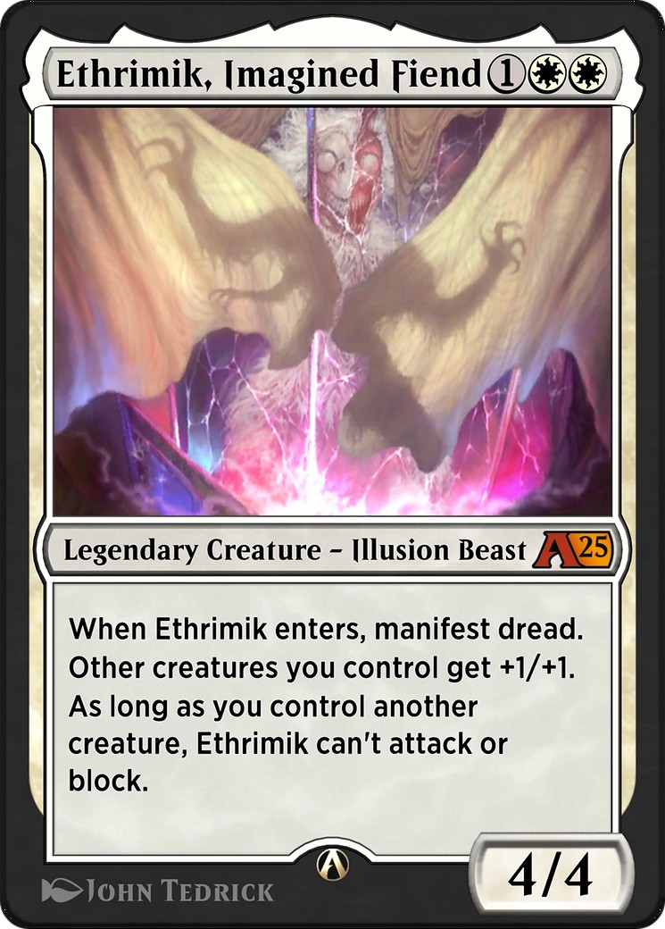 2024 Magic: The Gathering Alchemy: Duskmourn Ethrimik, Imagined Fiend #1 trading card