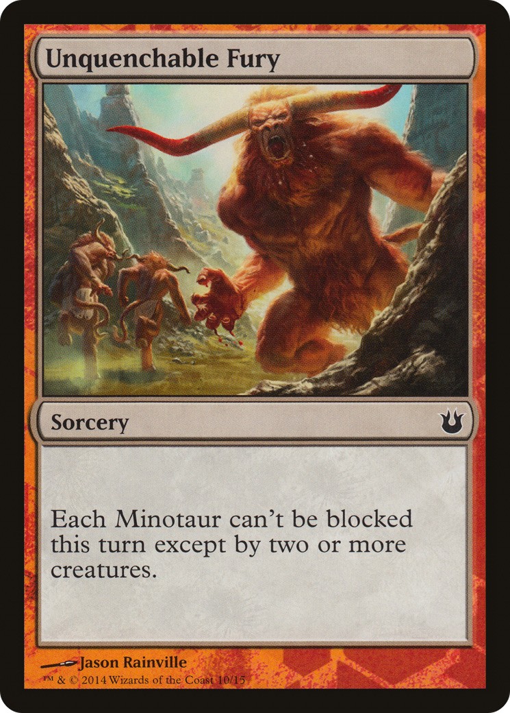 2014 Magic: The Gathering Battle the Horde Unquenchable Fury #10 trading card