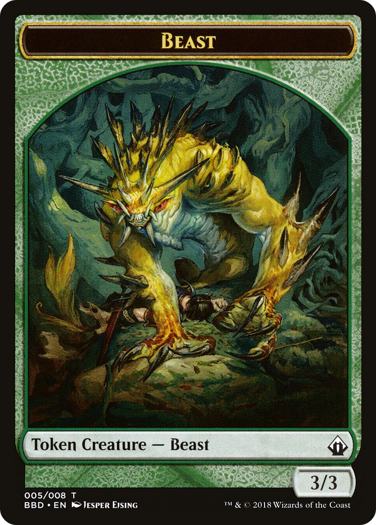 2018 Magic: The Gathering Battlebond Tokens Beast #5 trading card