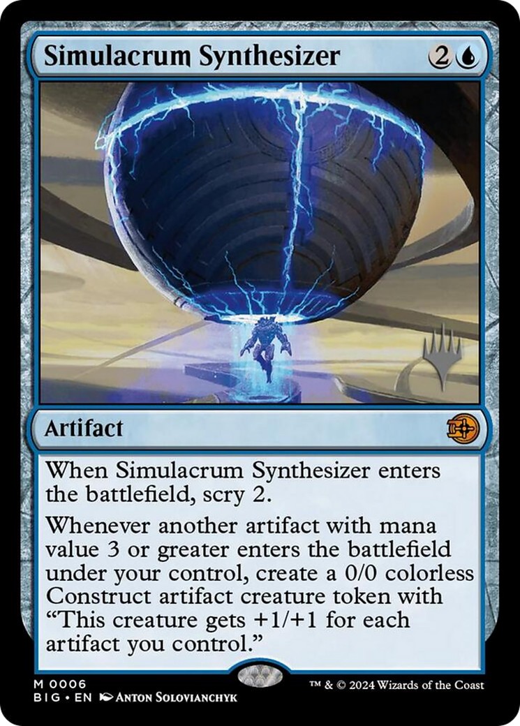 2025 Magic: The Gathering The Big Score Promos Simulacrum Synthesizer #6p trading card