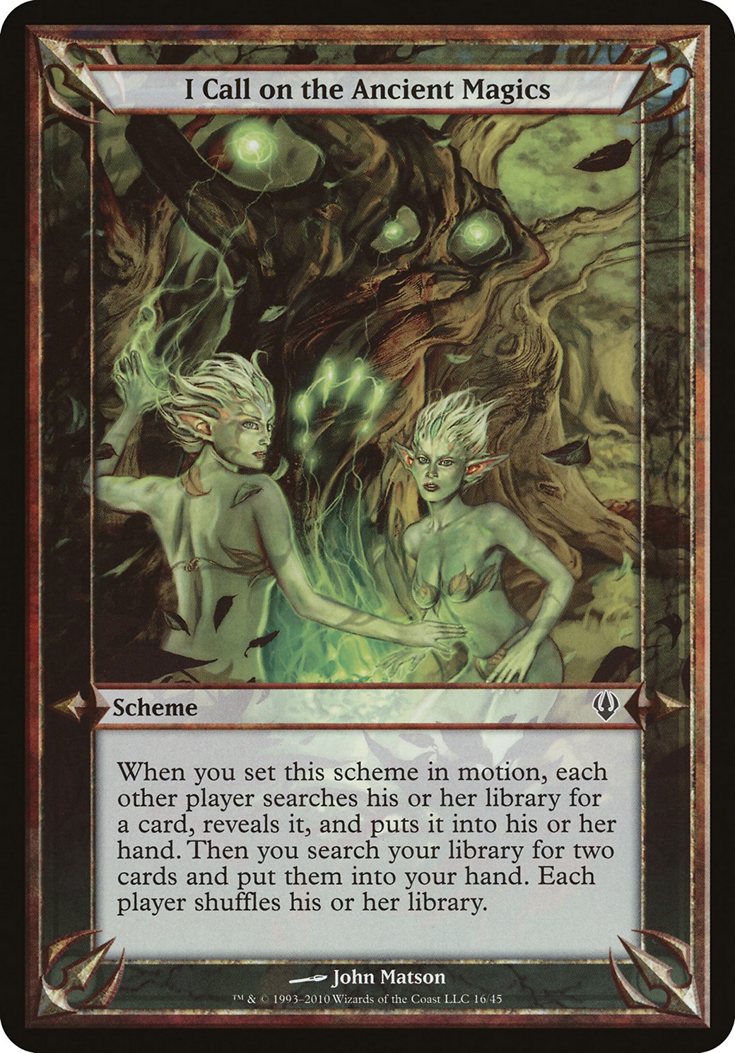 2010 Magic: The Gathering Archenemy Schemes I Call on the Ancient Magics #16★ trading card