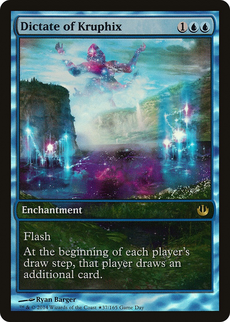 2014 Magic: The Gathering Journey into Nyx Promos Dictate of Kruphix #37 trading card