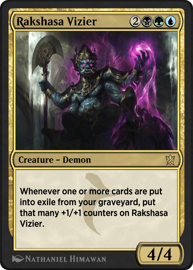 2023 Magic: The Gathering Khans of Tarkir Rakshasa Vizier #193y trading card