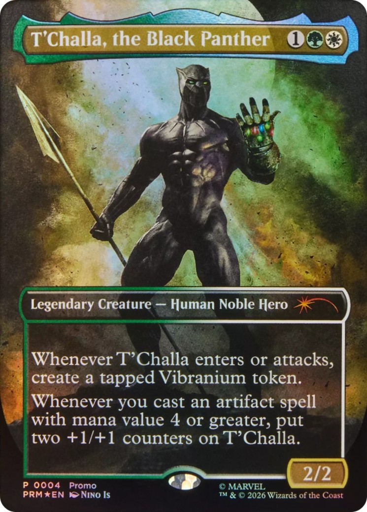 2026 Magic: The Gathering Marvel Legends Series Inserts T'Challa, the Black Panther #8 trading card