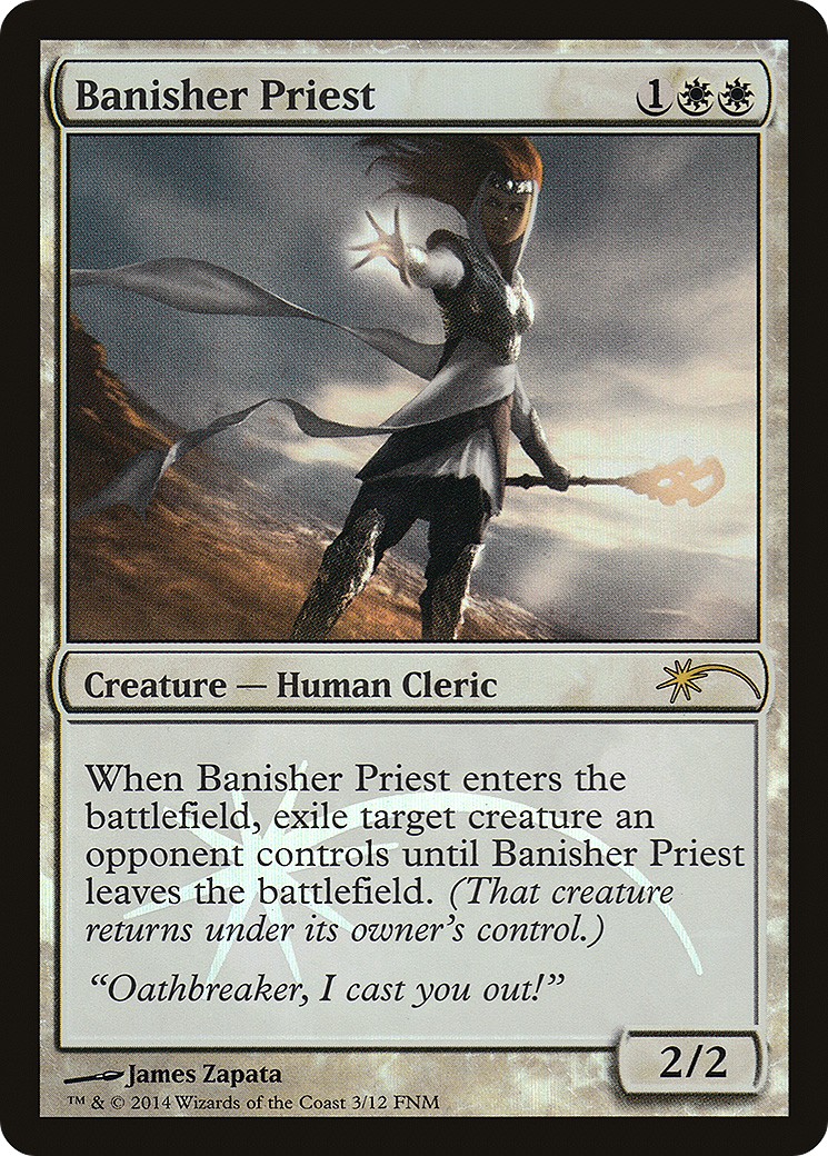 2014 Magic: The Gathering Friday Night Magic Banisher Priest #3 trading card