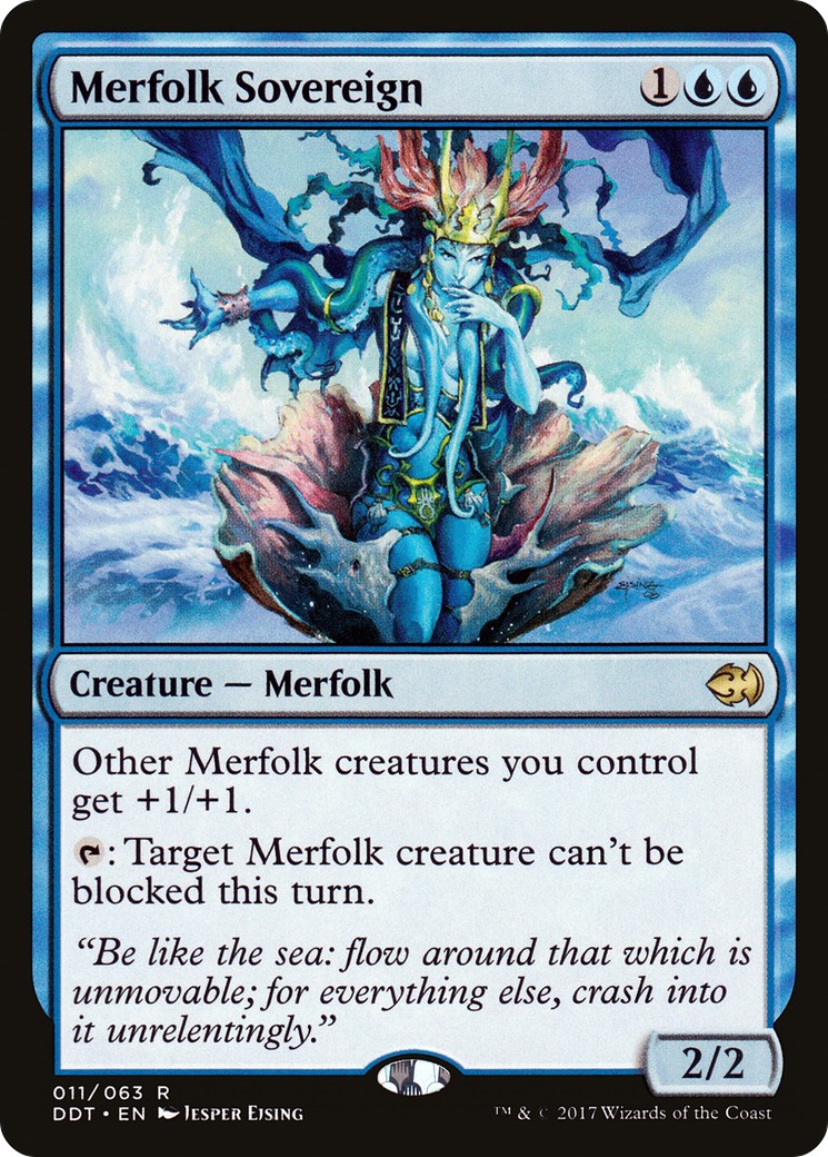 2017 Magic: The Gathering Duel Decks: Merfolk vs. Goblins Merfolk Sovereign #11 trading card