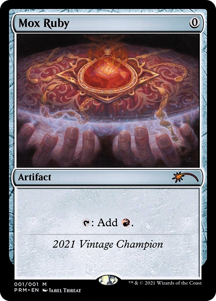 2021 Magic: The Gathering Vintage Championship Mox Ruby #2021C trading card