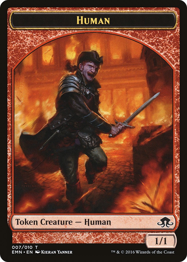 2016 Magic: The Gathering Eldritch Moon Tokens Human #7 trading card