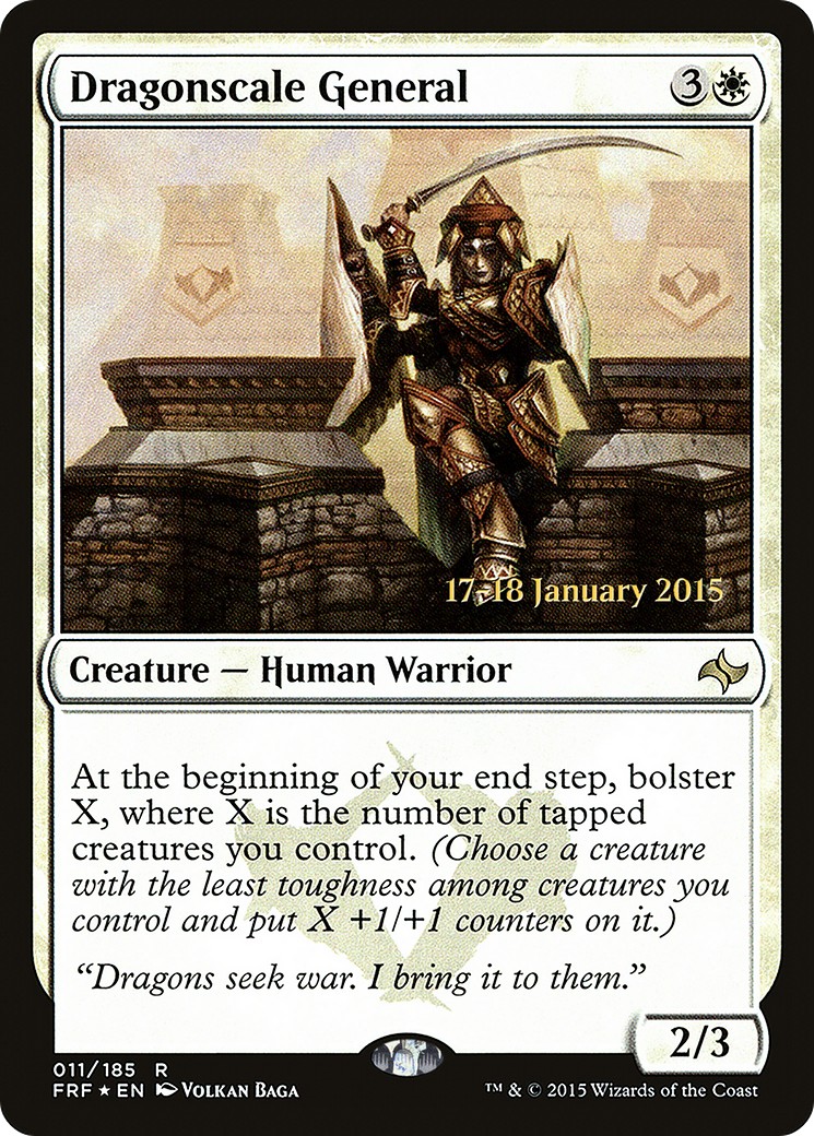 2015 Magic: The Gathering Fate Reforged Promos Dragonscale General #11s trading card