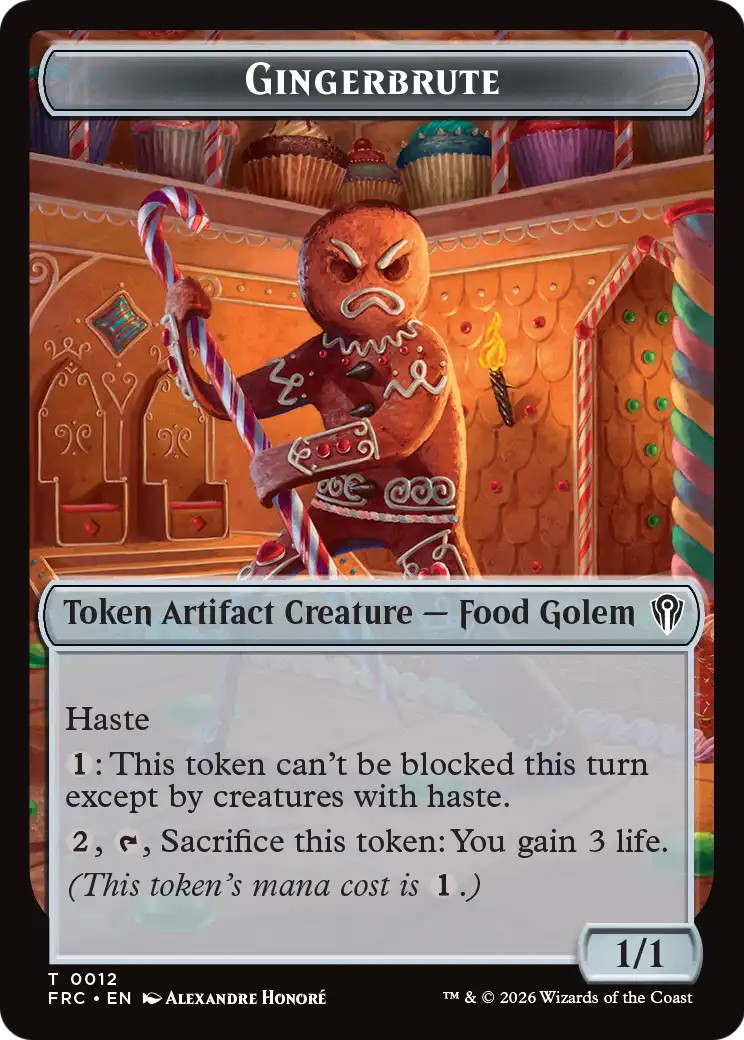 2026 Magic: The Gathering Reality Fracture Commander Tokens Gingerbrute Token #12 trading card