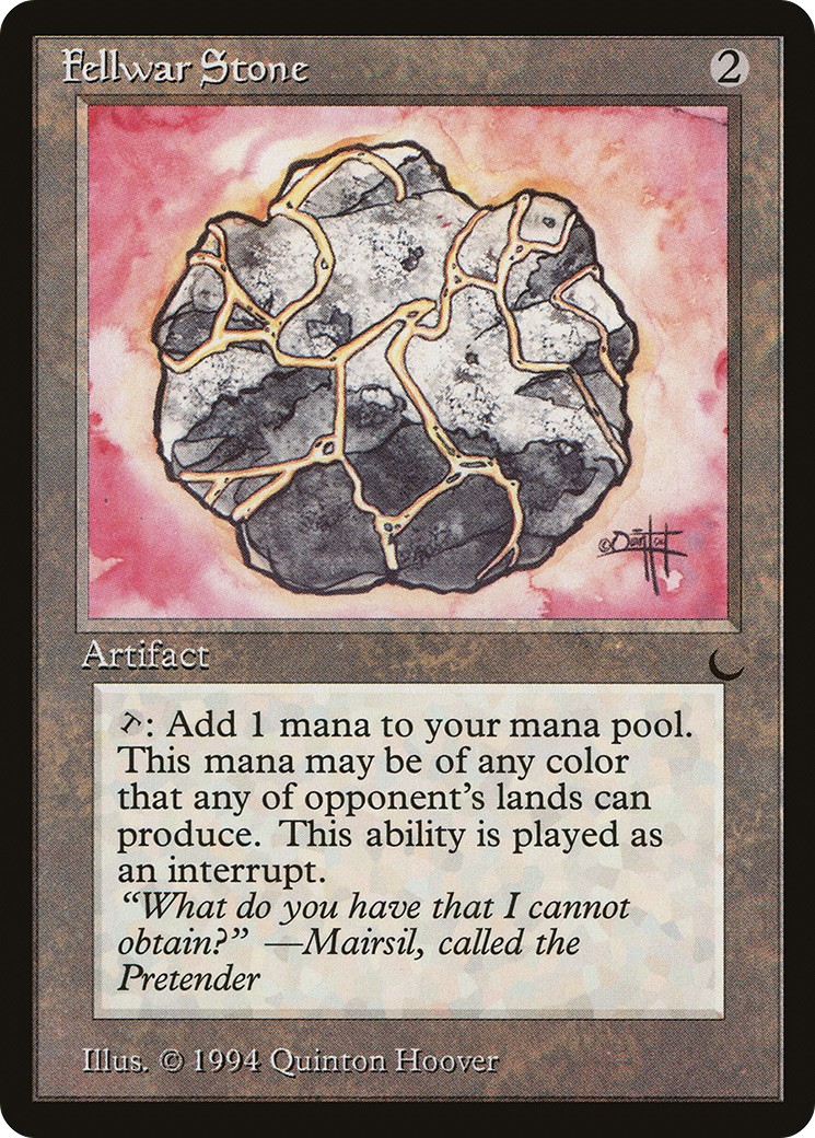 1994 Magic: The Gathering The Dark Fellwar Stone #102 trading card