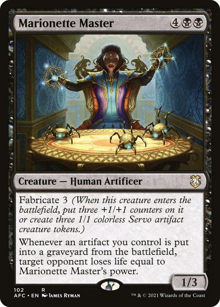 2021 Magic: The Gathering Forgotten Realms Marionette Master #102 trading card