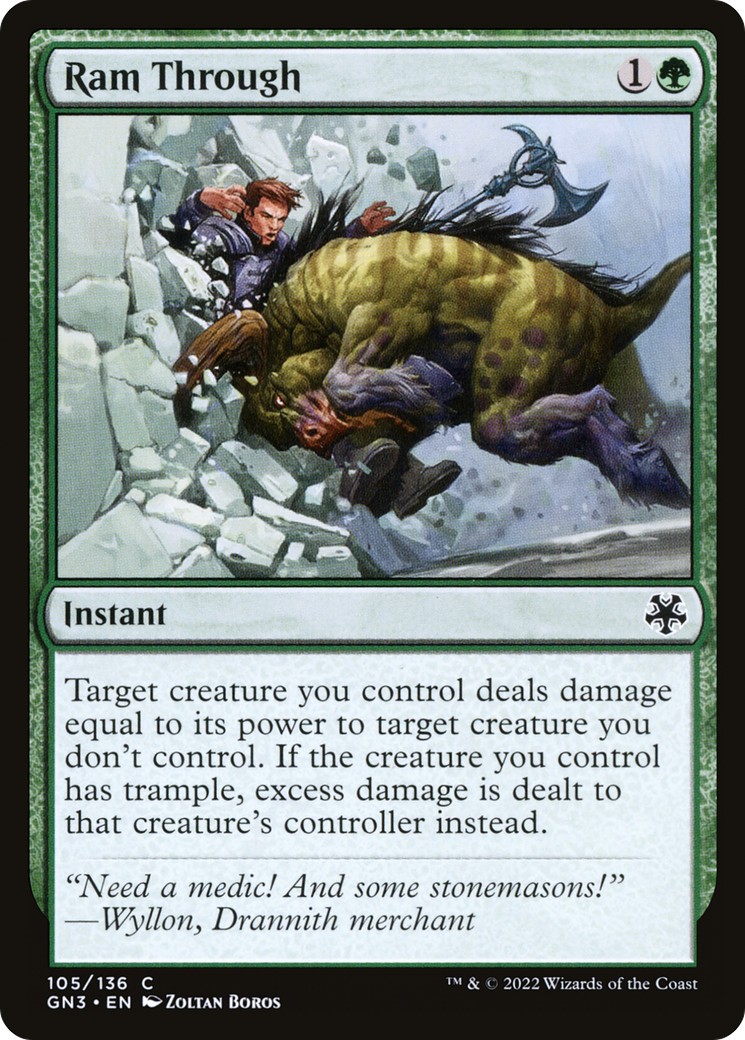 2022 Magic: The Gathering Game Night: Free-for-All Ram Through #105 trading card