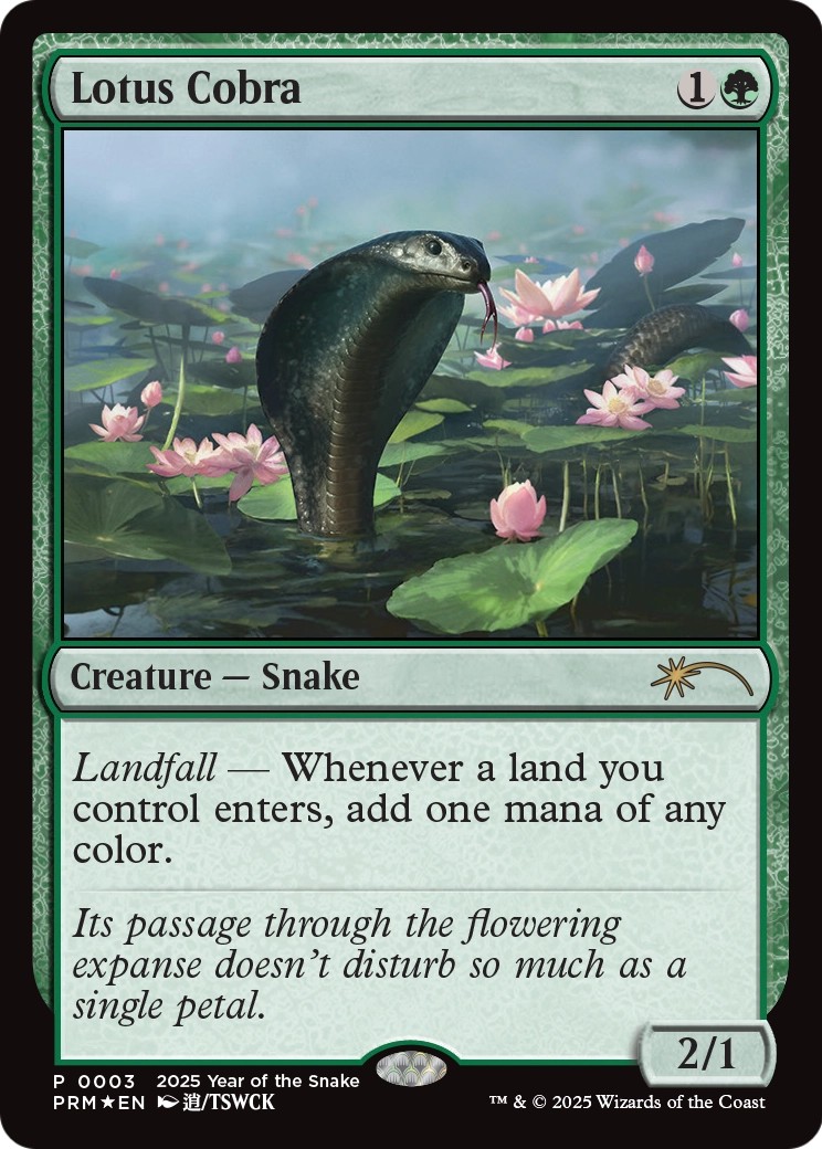 2025 Magic: The Gathering Year of the Snake Lotus Cobra #3 trading card