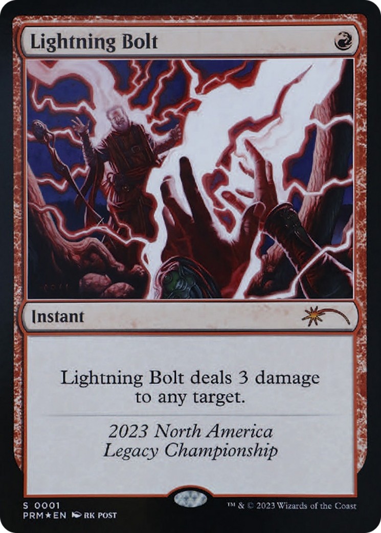 2023 Magic: The Gathering Legacy Championship Lightning Bolt #2023 trading card