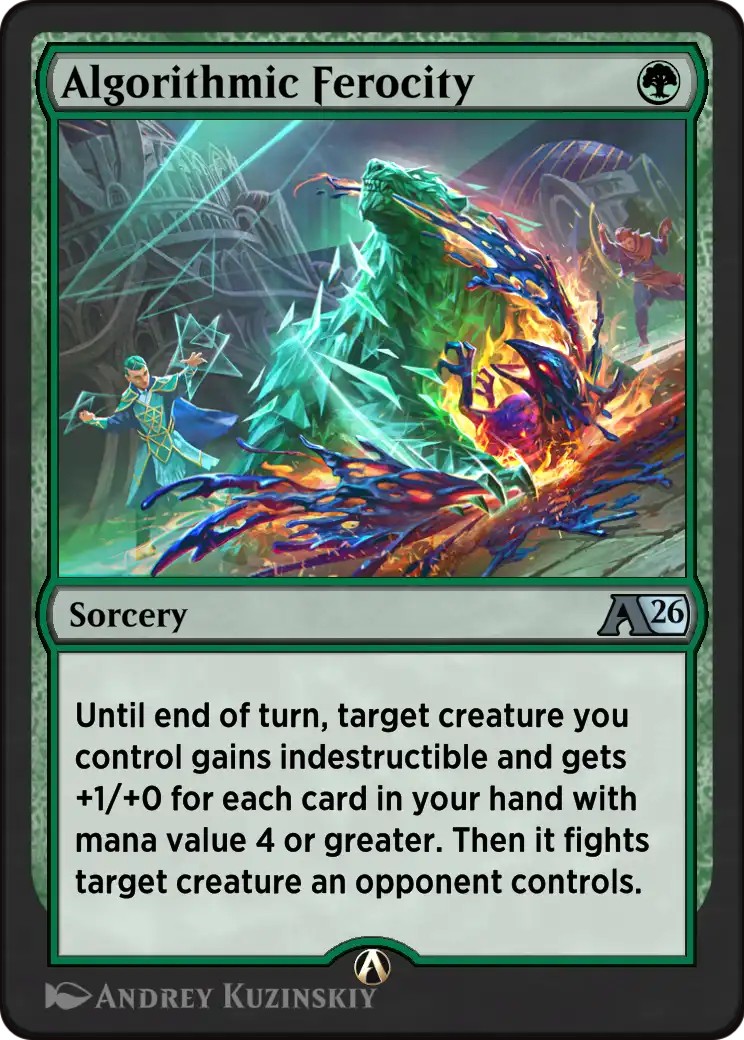 2026 Magic: The Gathering Alchemy: Secrets of Strixhaven Algorithmic Ferocity #10 trading card
