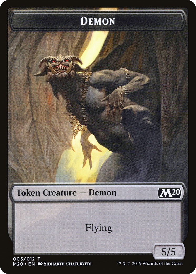 2019 Magic: The Gathering Core Set 2020 Tokens Demon #5 trading card