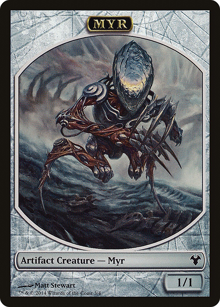 2014 Magic: The Gathering Modern Event Deck 2014 Tokens Myr #3 trading card