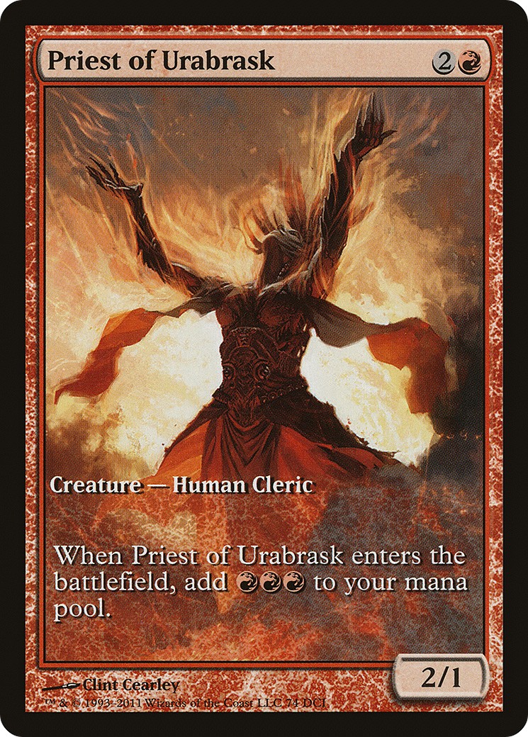 2011 Magic: The Gathering DCI Promos Priest of Urabrask #74 trading card