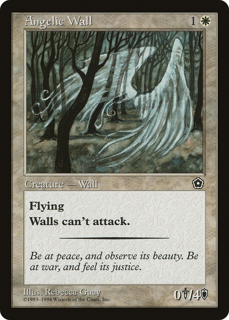 1998 Magic: The Gathering Portal Second Age Angelic Wall #10 trading card