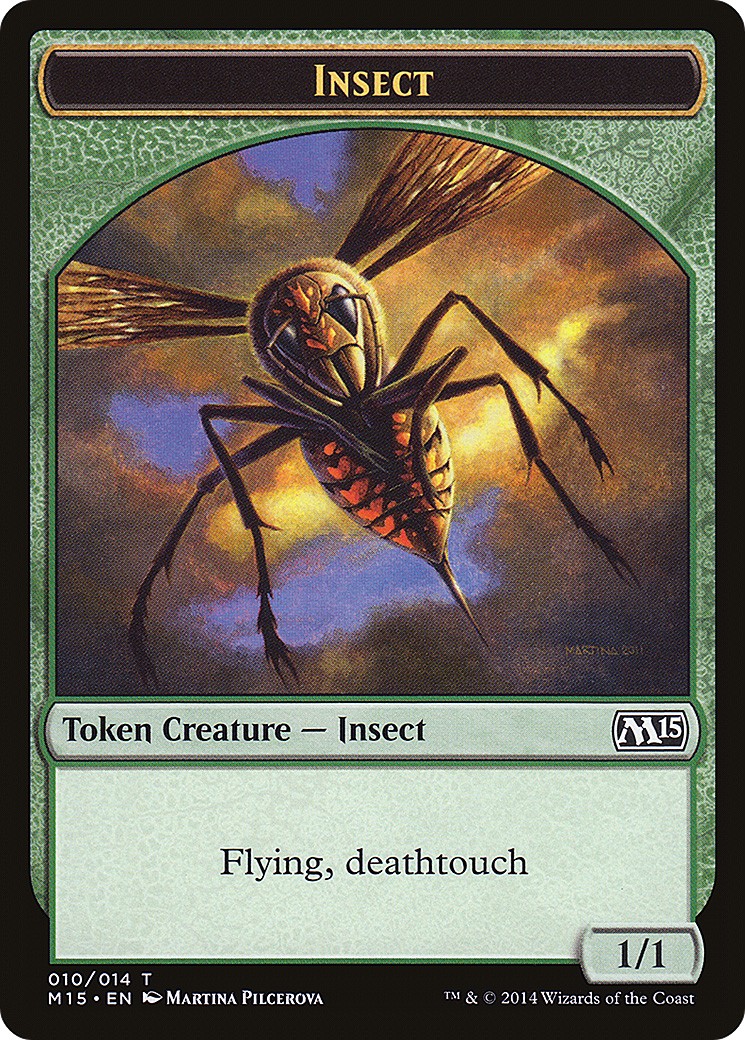 2014 Magic: The Gathering Magic 2015 Tokens Insect #10 trading card