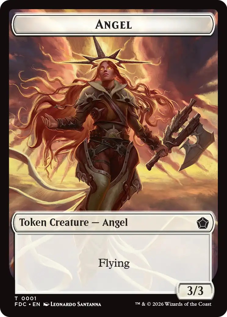 2026 Magic: The Gathering Foundations Commander Tokens Angel #1 trading card
