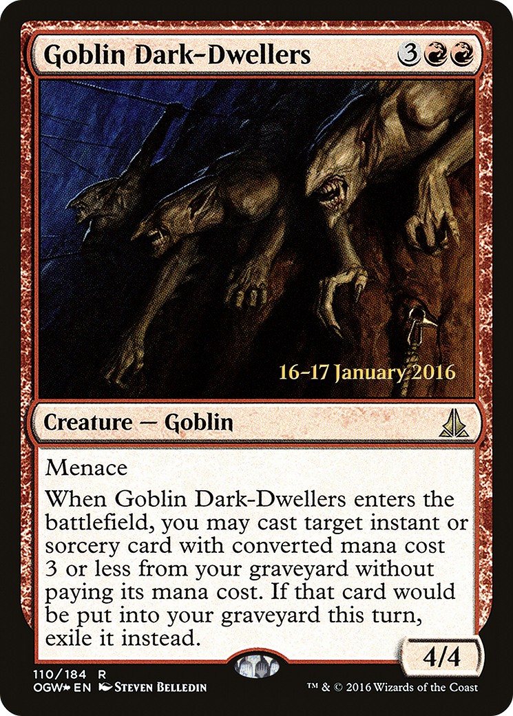 2016 Magic: The Gathering Oath of the Gatewatch Promos Goblin Dark-Dwellers #110s trading card