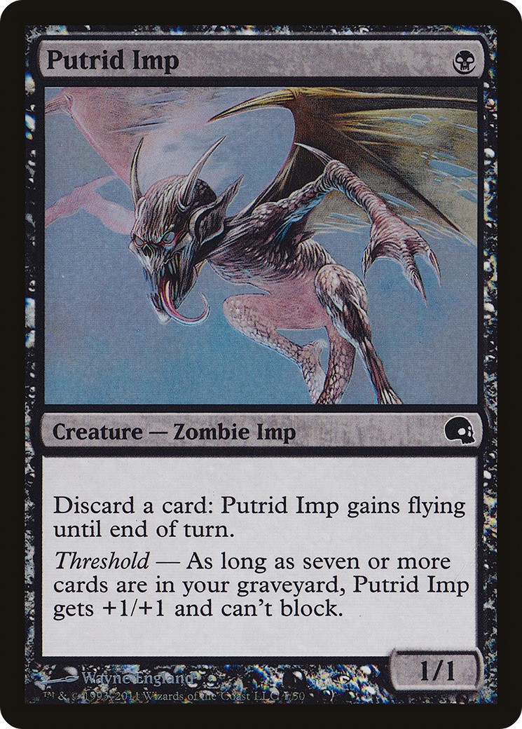 2011 Magic: The Gathering Premium Deck Series: Graveborn Putrid Imp #1 trading card