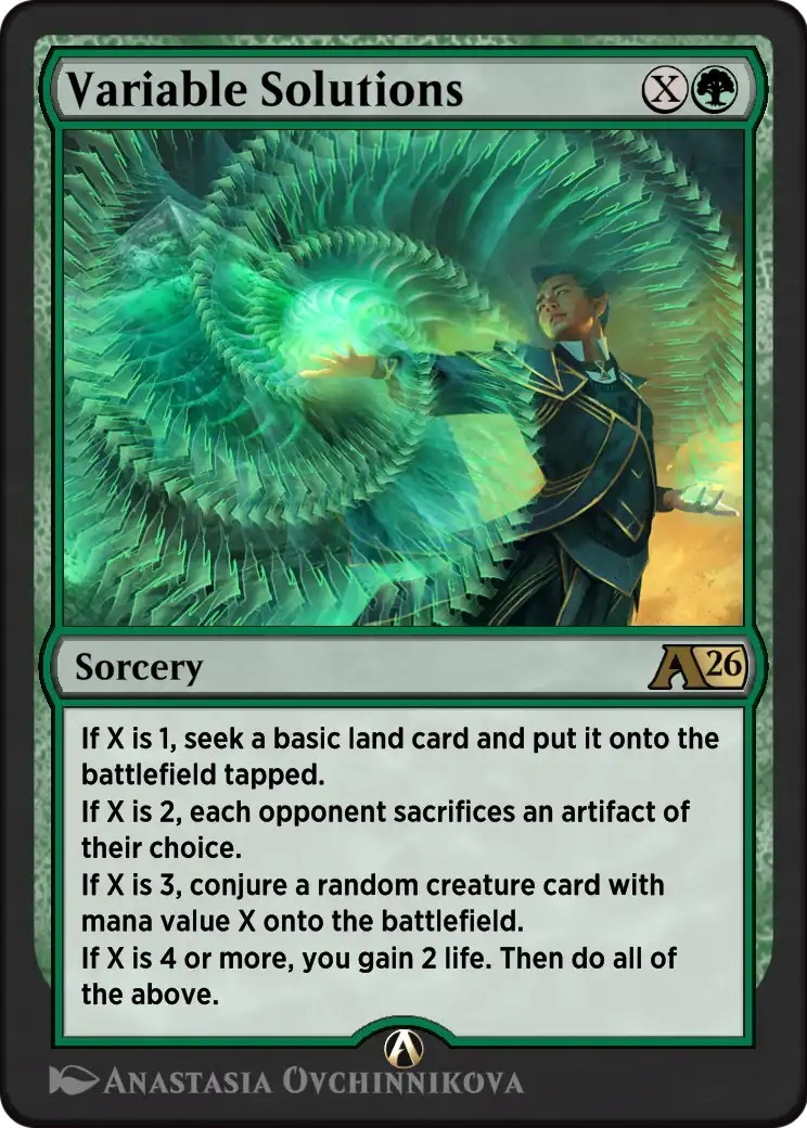 2026 Magic: The Gathering Alchemy: Secrets of Strixhaven Variable Solutions #12 trading card