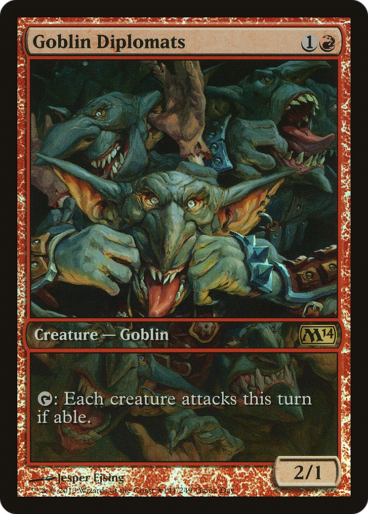 2013 Magic: The Gathering Magic 2014 Promos Goblin Diplomats #141★ trading card