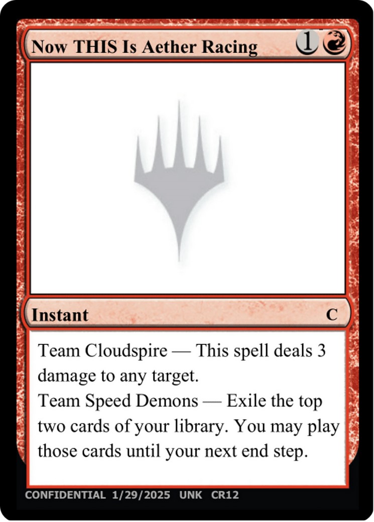 2025 Magic: The Gathering Unknown Event Now THIS Is Aether Racing #CR12a trading card