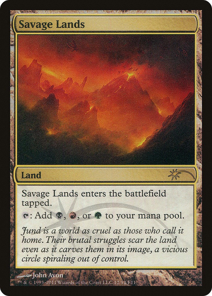 2011 Magic: The Gathering Friday Night Magic Savage Lands #12 trading card