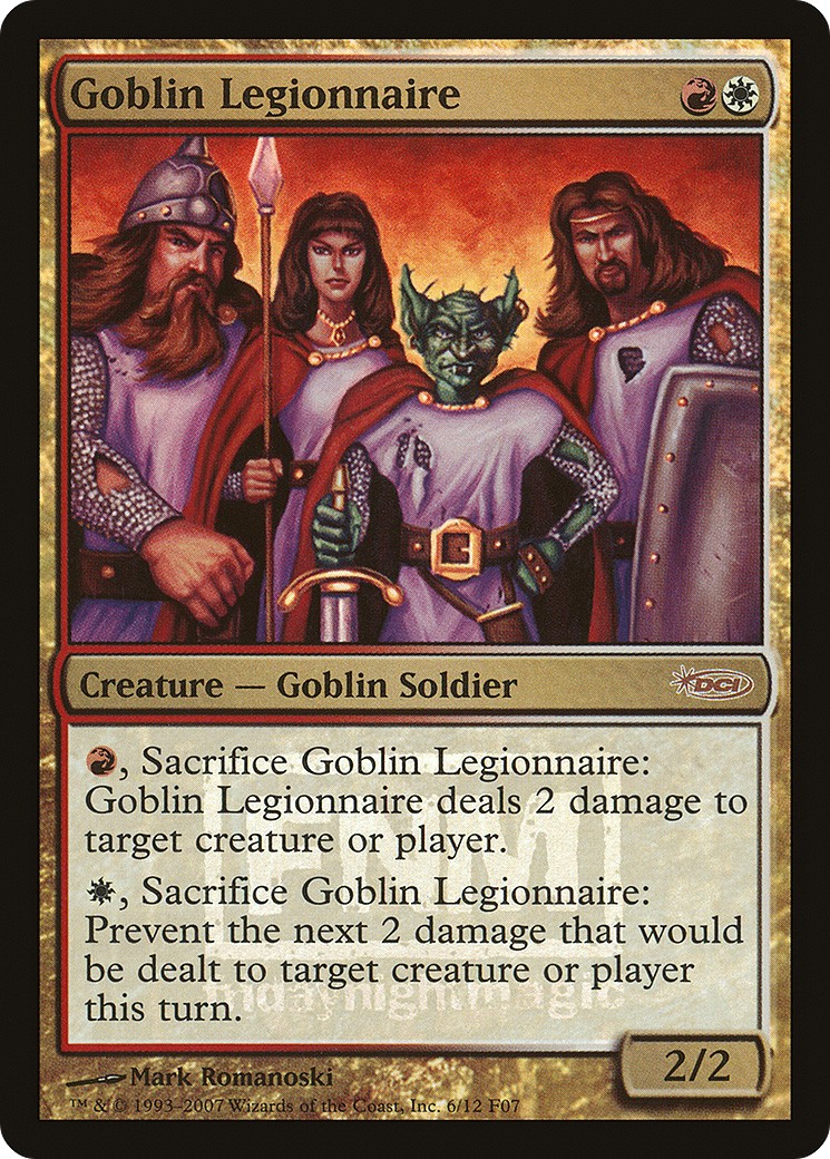 2007 Magic: The Gathering Friday Night Magic Goblin Legionnaire #6 trading card