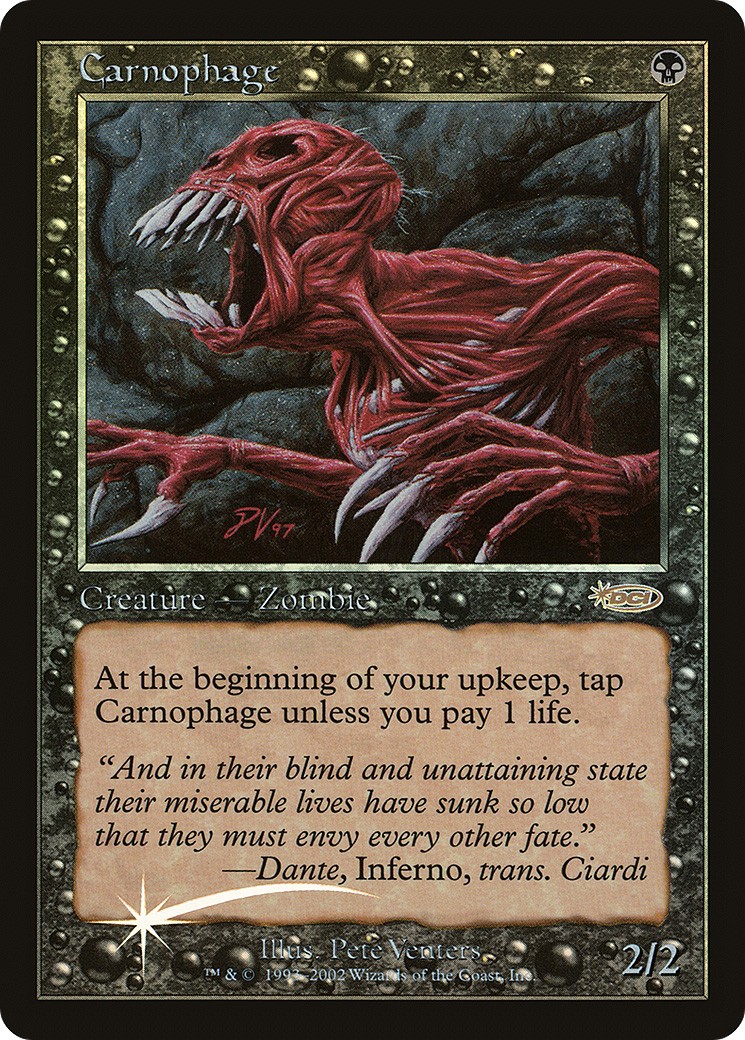 2001 Magic: The Gathering Friday Night Magic Carnophage #10 trading card